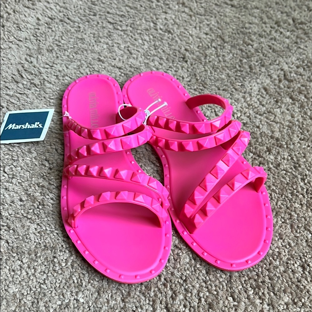 NWT Pink Studded Sandals